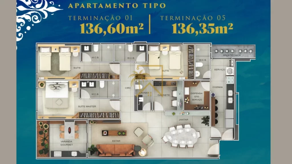 Apartamento Ponta Verde 3 e 4 Suítes St. Peters Delman — miniatura 17