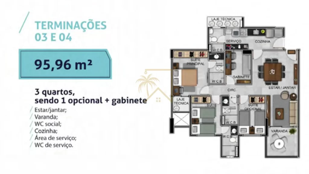 Edifício Kairós Delman Apartamento de 3 Quartos na Jatiúca — miniatura 18