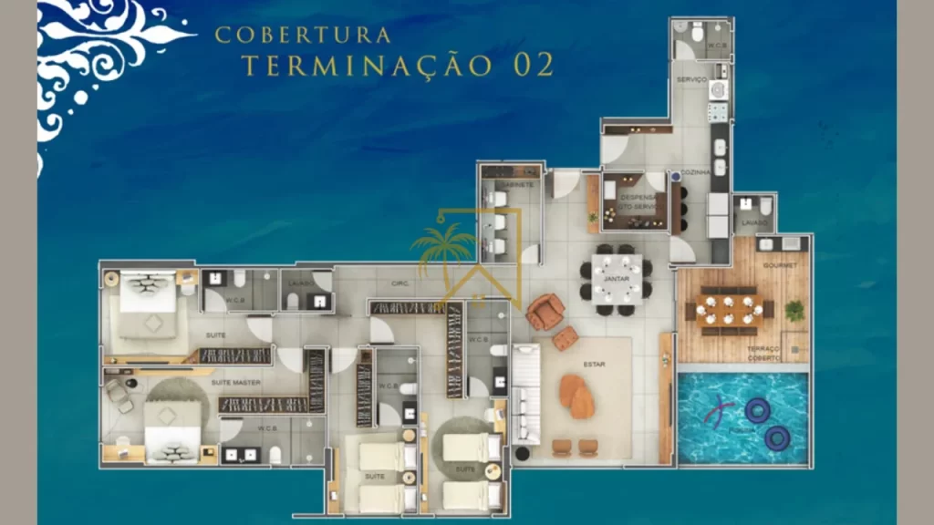 Apartamento Ponta Verde 3 e 4 Suítes St. Peters Delman — miniatura 18