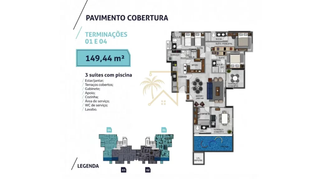 Edifício Kairós Delman Apartamento de 3 Quartos na Jatiúca — miniatura 19