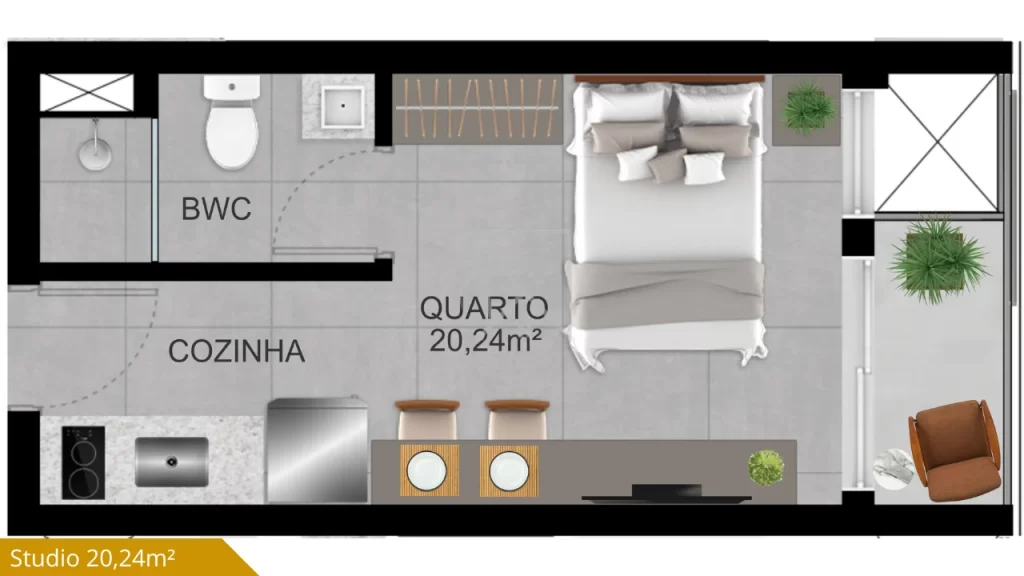 Sitges Telesil Mais: Studios Modernos na Jatiúca, Maceió — miniatura 23