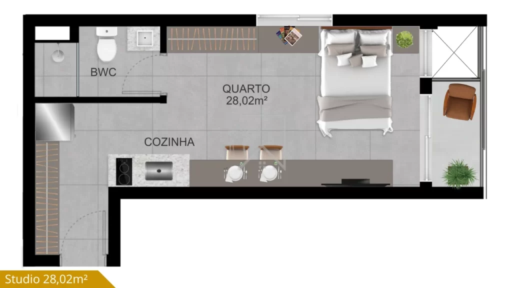 Sitges Telesil Mais: Studios Modernos na Jatiúca, Maceió — miniatura 24