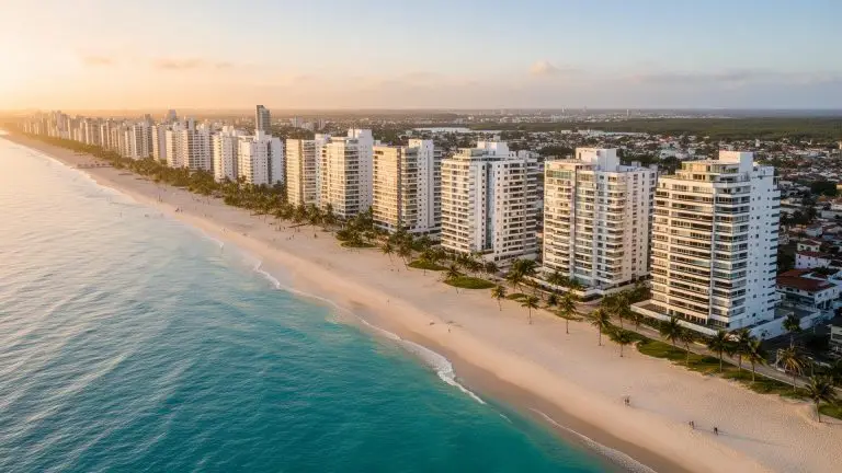 Vista aérea da Ponta Verde em Maceió — melhores bairros de Maceió para investir