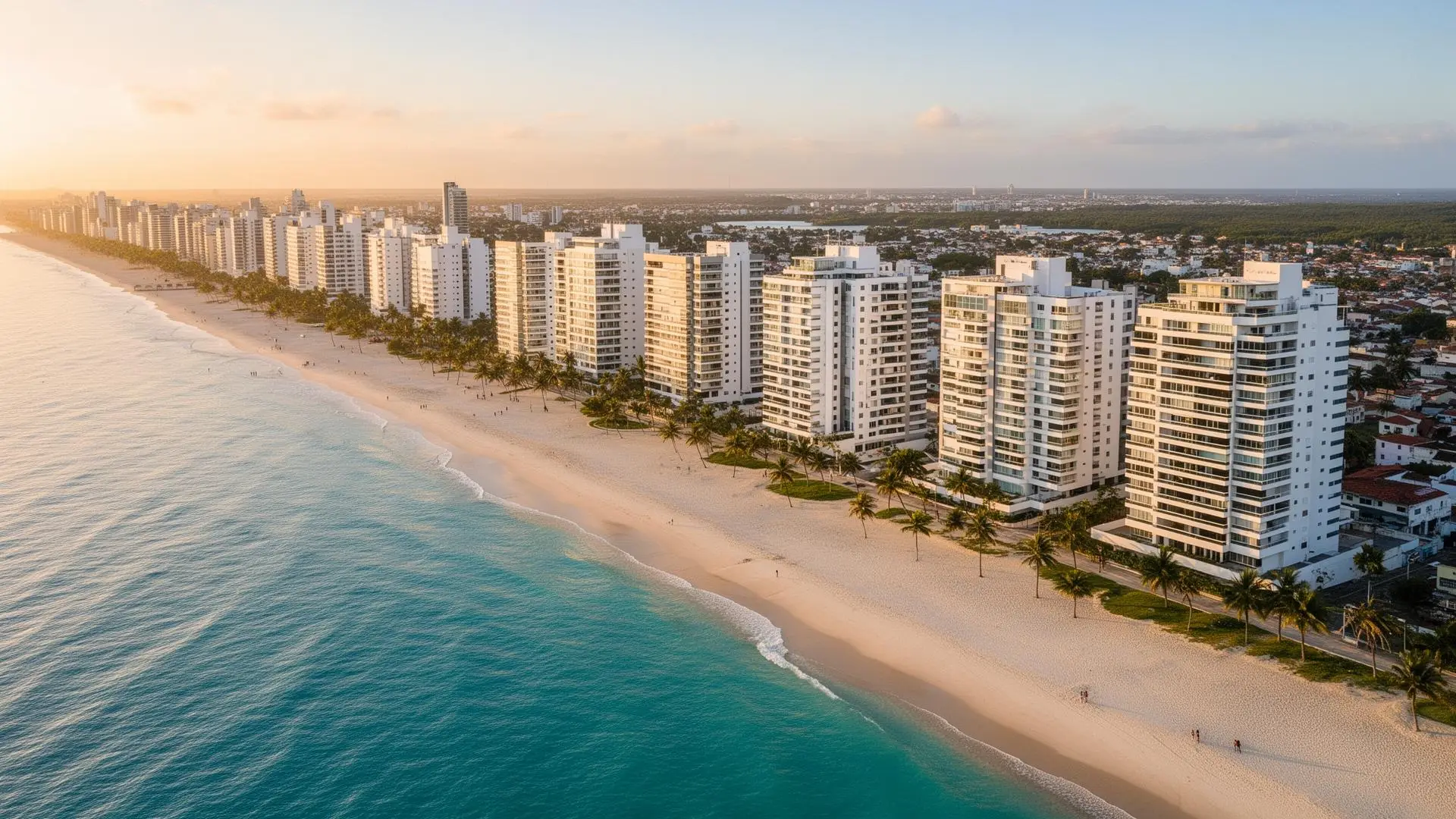 Vista aérea da Ponta Verde em Maceió — melhores bairros de Maceió para investir